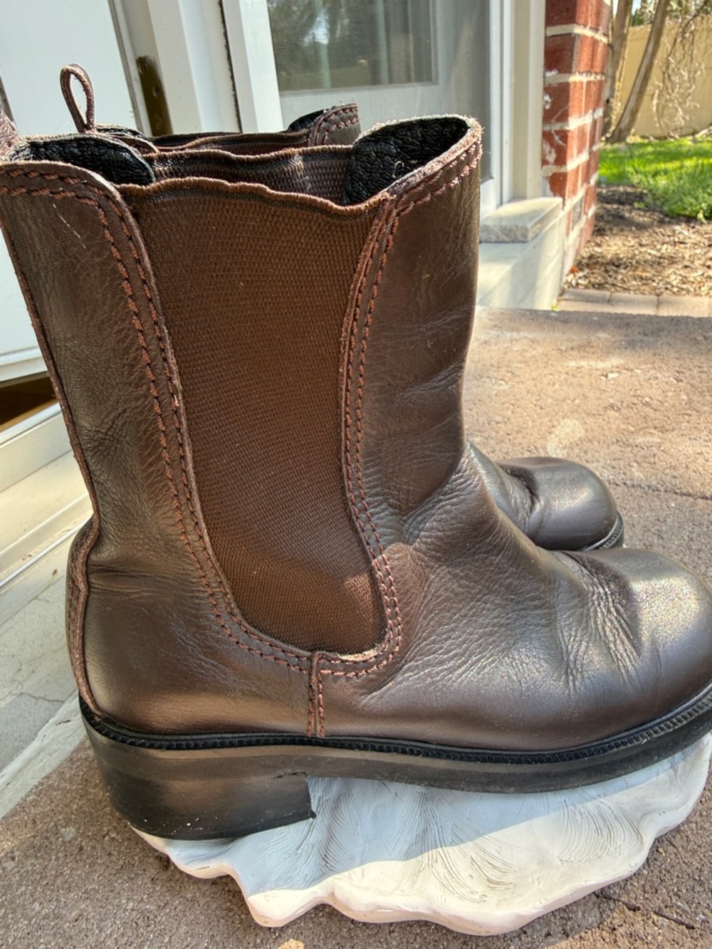 Espace by Robert Clergerie vintage Brown Leather Chelsea-Style Western Boots